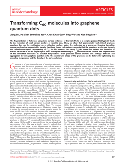 molecules into graphene quantum dots
