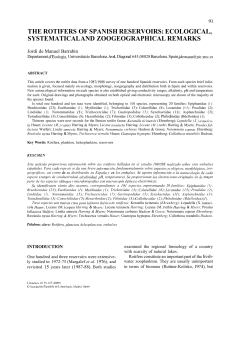 Rotifer Spanish reservoirs