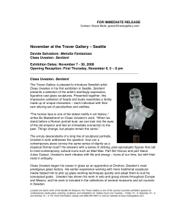 November at the Traver Gallery &ndash; Seattle