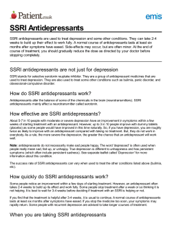 SSRI Antidepressants