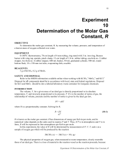Molar Gas Constant - empire science resources