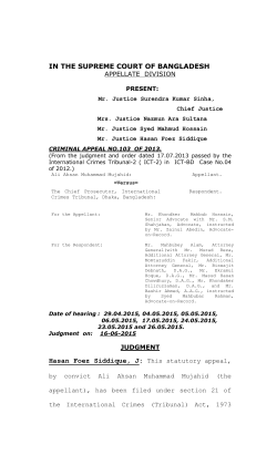 Criminal Appeal(A) 103/2013 - Supreme Court of Bangladesh