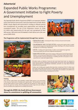 African Union Magazine: EPWP Overall Advertorial