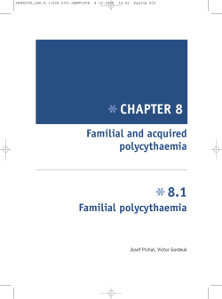 Familial polycythaemia - European School of Haematology