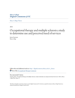 Occupational therapy and multiple sclerosis a study to determine