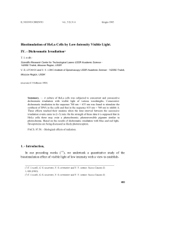 "Biostimulation of HeLa cells by low