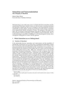 Naturalism and Transcendentalism