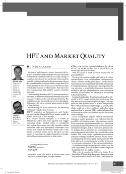 HFT and Market Quality