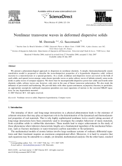 Nonlinear transverse waves in deformed dispersive solids