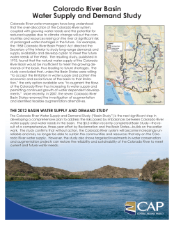 Colorado River Basin Water Supply and Demand Study