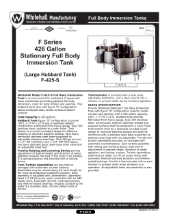 F Series 426 Gallon Stationary Full Body Immersion Tank