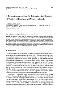 A relaxation algorithm for estimating the domain of validity of