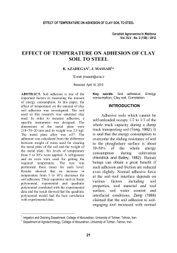 effect of temperature on adhesion of clay soil to steel