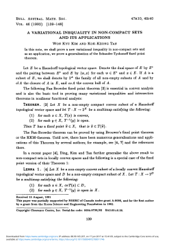 A variational inequality in non-compact sets and its applications