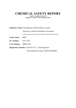 Uses List - Molybdenum Consortium