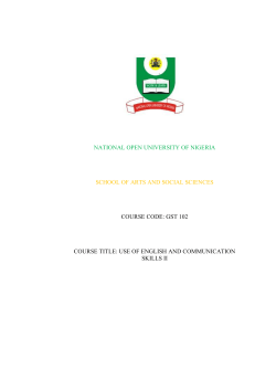 GST102 - National Open University of Nigeria