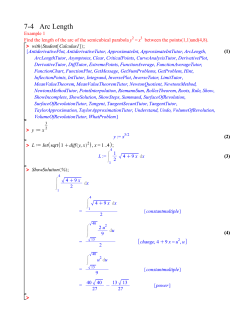 7-4 Arc Length
