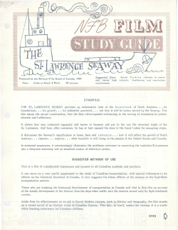 SYNOPSIS THE ST. LAWRENCE SEAWAY provides an informative