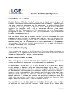 Merchant Capture Agreement - LGE Community Credit Union
