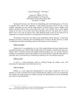 Estate Planning 101 - the Barulich Dugoni Law Group