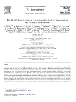 The BepiColombo mission An outstanding tool for investigating the