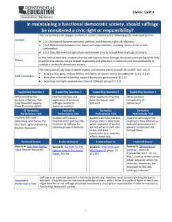 Task - Social Studies - Civics - Suffrage PDF