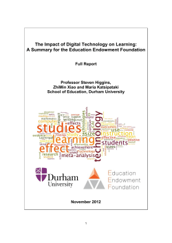 The Impact of Digital Technology on Learning
