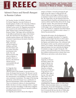 Champaign Salome`s Dance and Herod`s Banquet in Russian Culture
