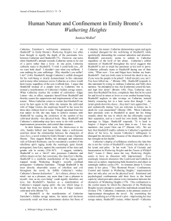 Human Nature and Confinement in Emily Bronte`s Wuthering Heights