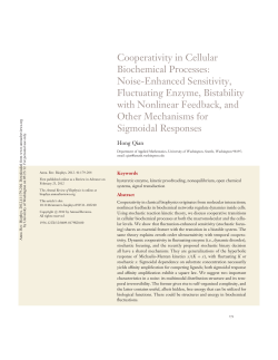 Cooperativity in Cellular Biochemical Processes