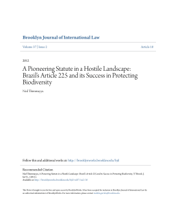 Brazil`s Article 225 and its Success in Protecting