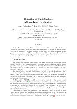 Detection of Cast Shadows in Surveillance Applications
