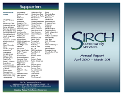 Supporters - SIRCH Community Services