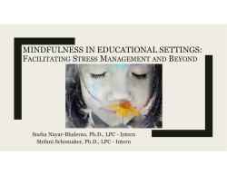 MINDFULNESS IN EDUCATIONAL SETTINGS: