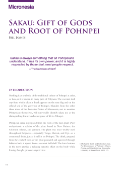 Sakau: Gift of Gods and Root of Pohnpei