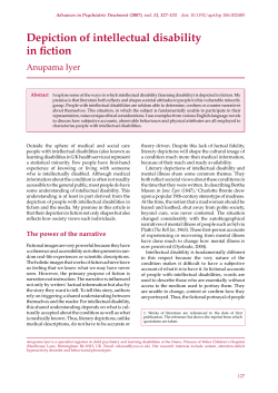 Depiction of intellectual disability in fiction