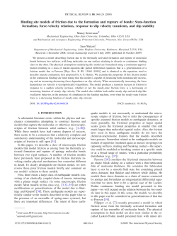 Binding site models of friction due to the formation and rupture of