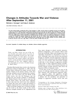 Changes in attitudes towards war and violence after September 11