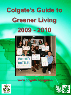 Colgate`s Guide to Greener Living 2009 - 2010