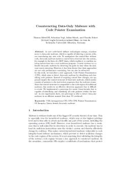 Counteracting Data-Only Malware with Code Pointer