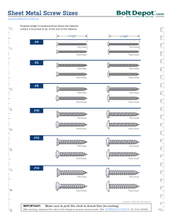 Sheet Metal Screw Sizes