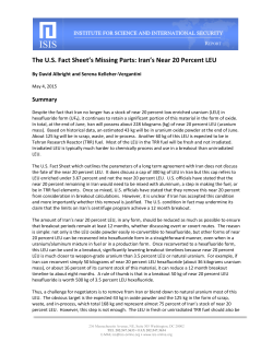 The US Fact Sheet`s Missing Parts: Iran`s Near 20