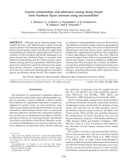 Genetic relationships and admixture among sheep breeds from
