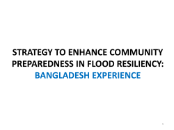 Strategy to Enhance Community Preparedness in Flood Resiliency