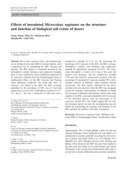 Effects of inoculated Microcoleus vaginatus on the