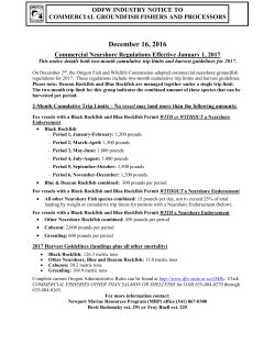 Industry Notice, January 1, 2017