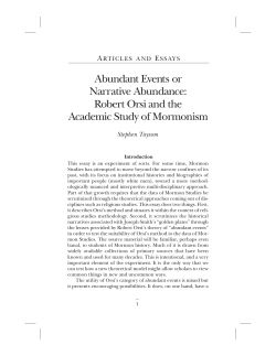 Abundant Events or Narrative Abundance