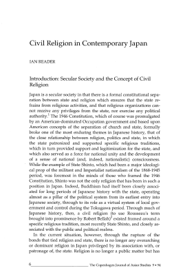 Civil Religion in Contemporary Japan