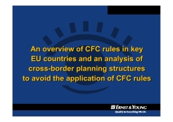 An overview of CFC rules in key EU countries and an analysis of