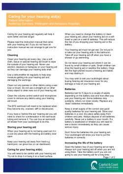 Caring for your hearing aid(s)